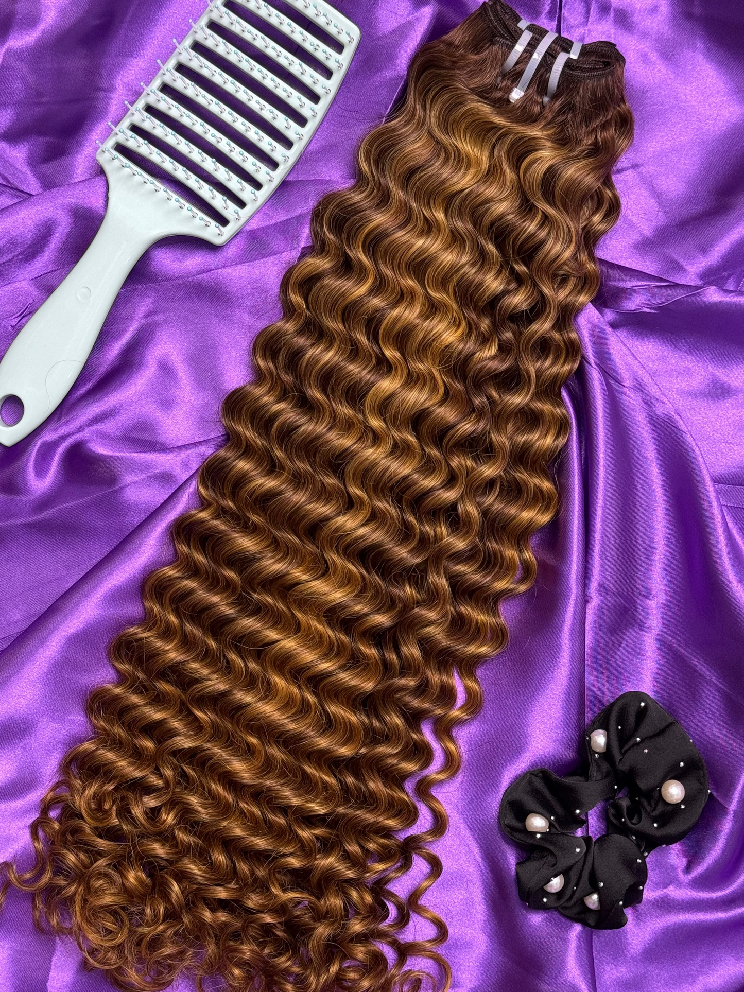 deep wave single drawn human hair texture