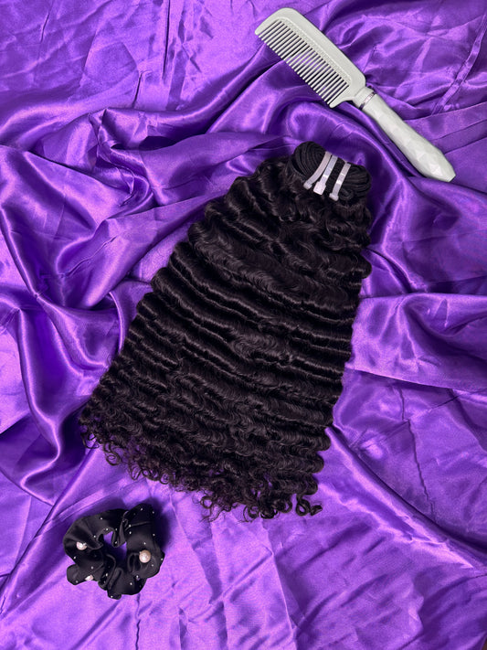 Burmese Curly 12"-32" one bundle (Single Drawn)